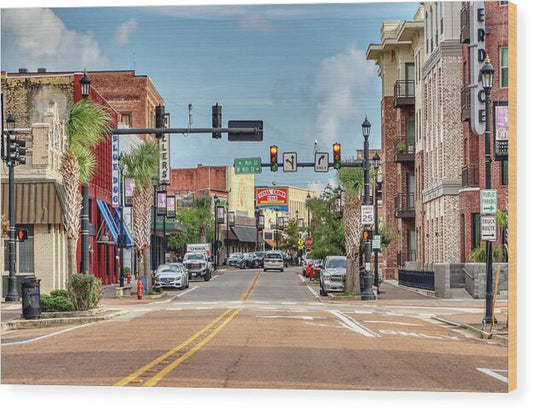 Ryan Street, Lake Charles Louisiana 1 - Wood Print