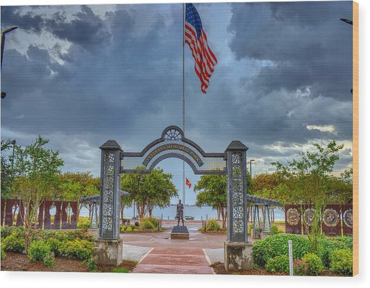 Lake Charles Veteran's Memorial Park - Wood Print