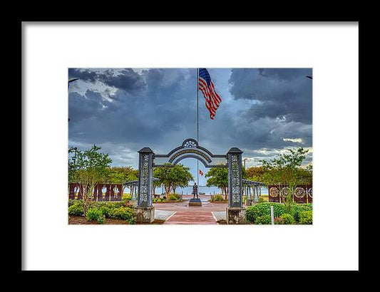 Lake Charles Veteran's Memorial Park - Framed Print