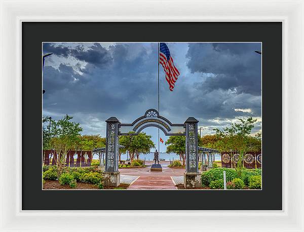 Lake Charles Veteran's Memorial Park - Framed Print